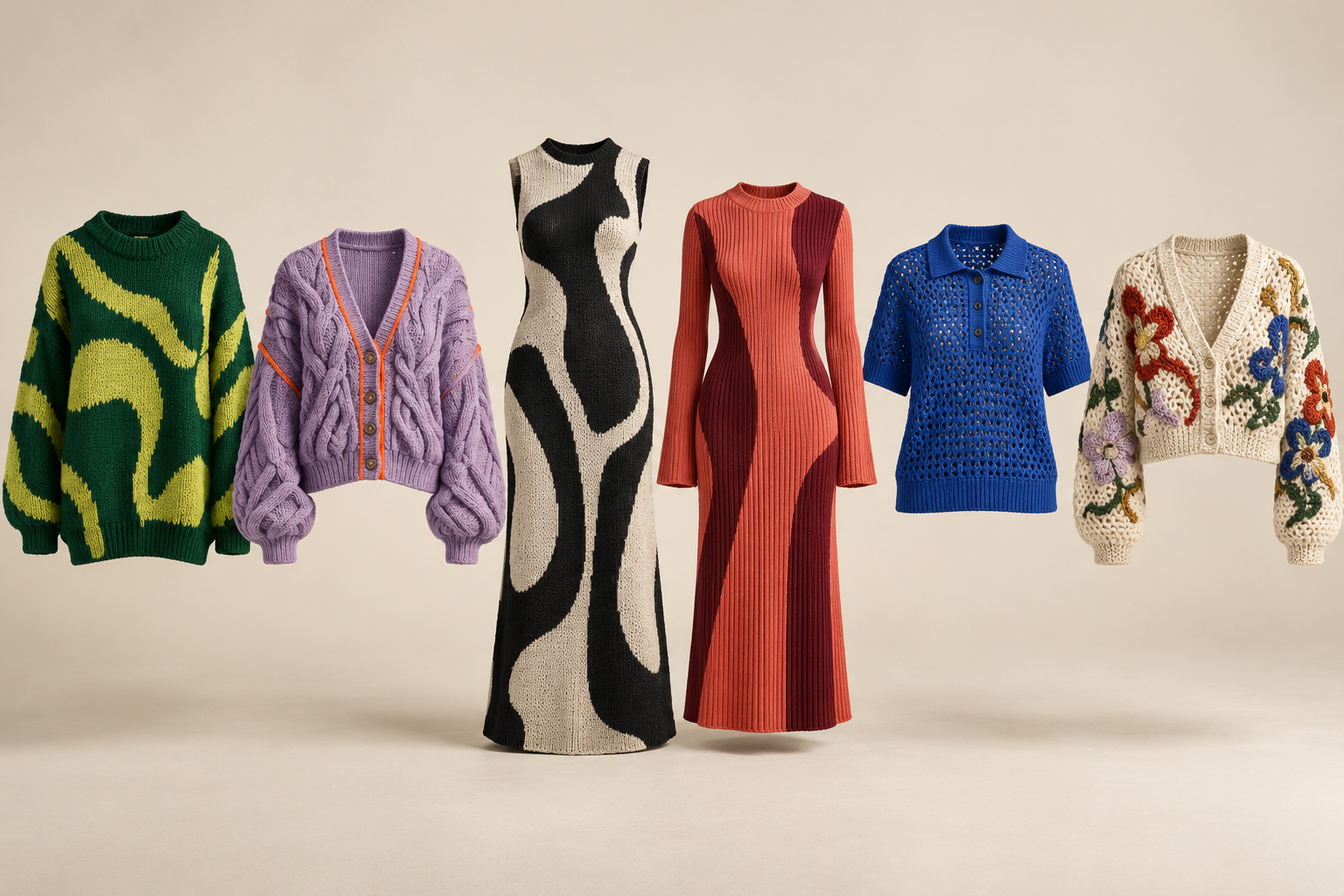 Conceitos de peças em tricot